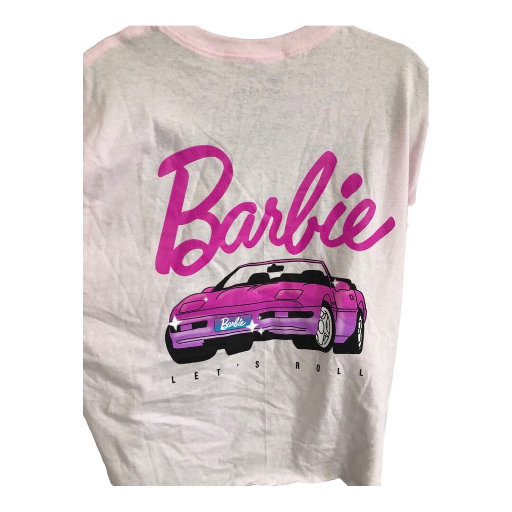 Barbie pink graphic print Barbie corvette t-shirt size XL new - Picture 6 of 16
